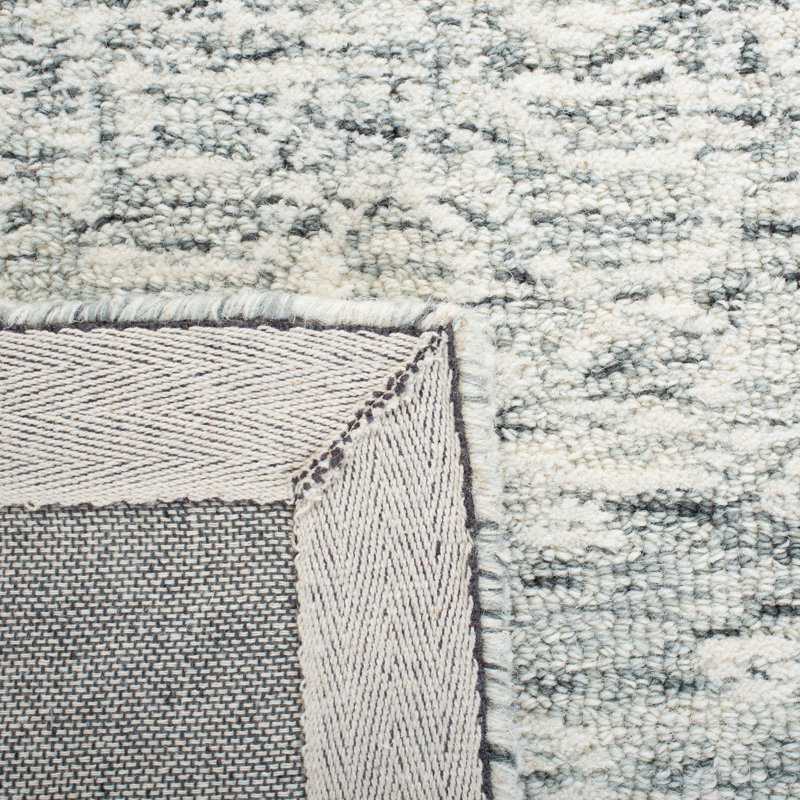 Tapis uni en laine et coton touffeté à la main Iconium Iconium, Rond 6 pi