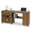62.5'' x 20'' Foldable Split Top Table with Sewing Machine Platform and Wheels
