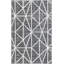Tapis géométrique gris foncé / ivoire Oceola-1618047374