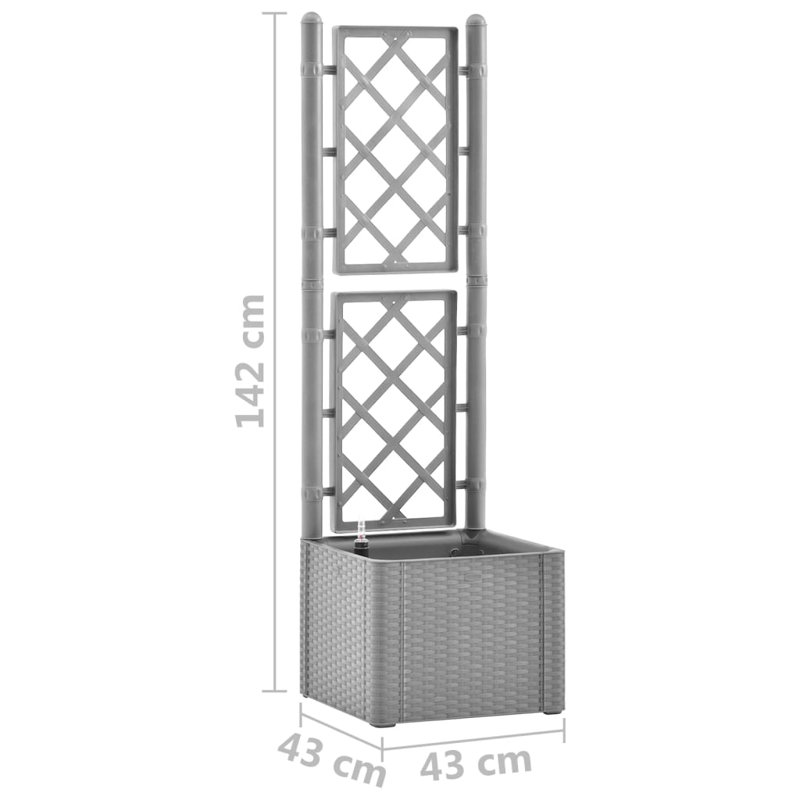 Grissett Garden Bed with Trellis