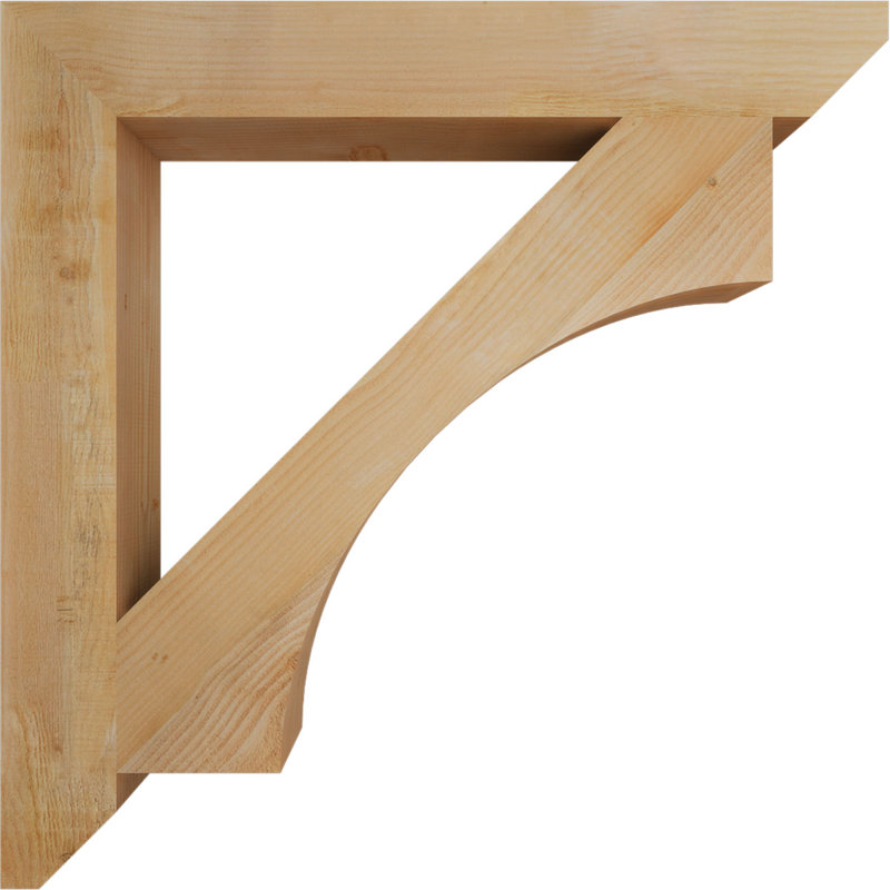 H 6 po x P 6 po Support en bois / corbeau, Sapin de Douglas, H 46 po x l 6 po x P 46 po