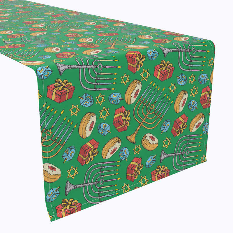 Westbeth Geometric Hanukkah Table Runner, 108" L x 14" W