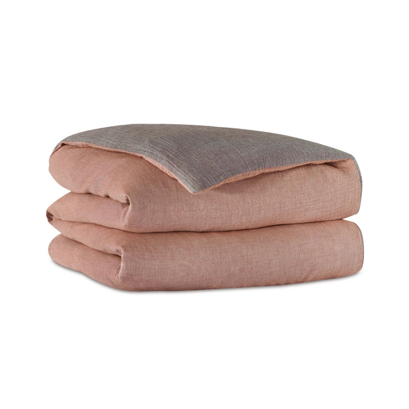 Ensemble de housse de couette réversible brun / gris Fossil, Housse de couette super grand