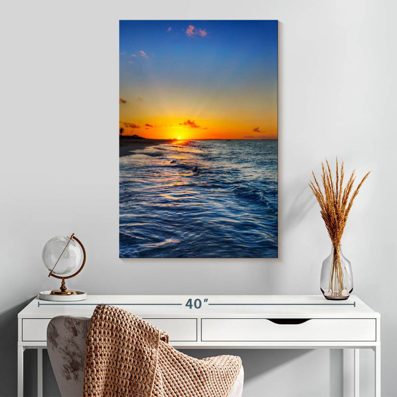 Gillard et coucher de soleil, H 30 po x l 20 po
