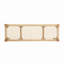 Banc de jardin en acacia et faux rotin, sièges de patio sans dossier, détails fabriqués à la main - l 43,25 po (décoration requise)