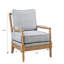 Fauteuil d'appoint avec cadre en bois massif-1158498050