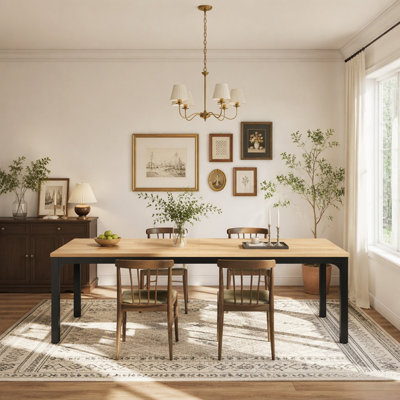 Dining Table for 6-8 People, Modern and Spacious Kitchen Furniture with Durable Design