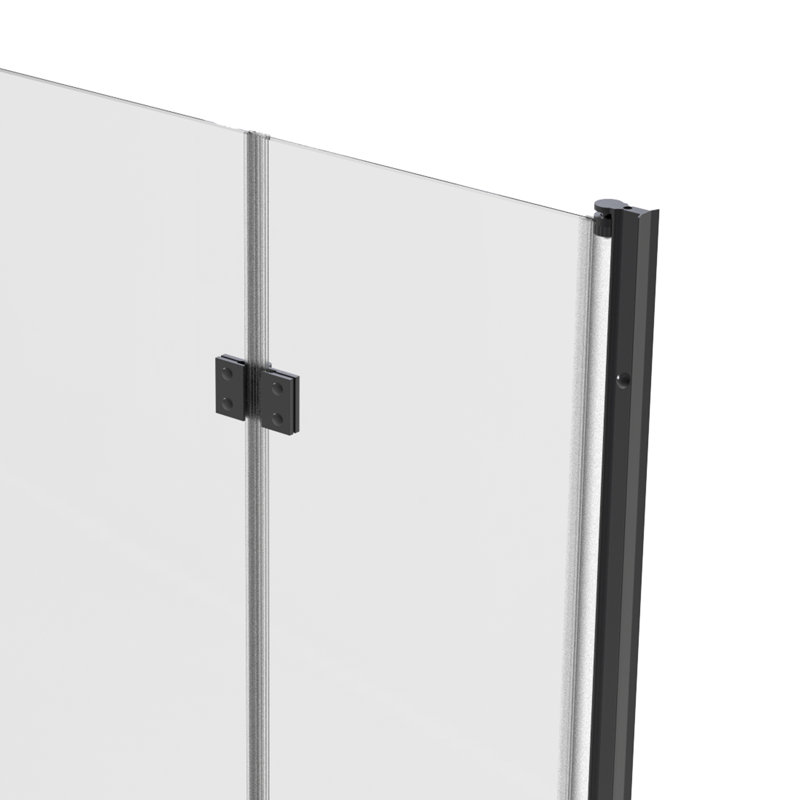  32"W x 72"H Frameless Foldable Shower Door, Aluminum Alloy, 0.24" Tempered Glass Shower