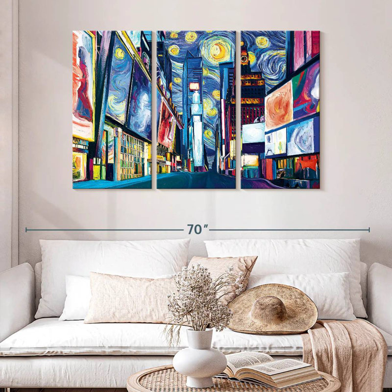 Sebbie Time Square Starry Night, 32" H x 50" W