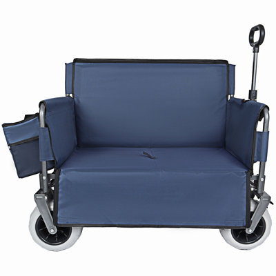 Folding Wagon Cart With Bench Sea