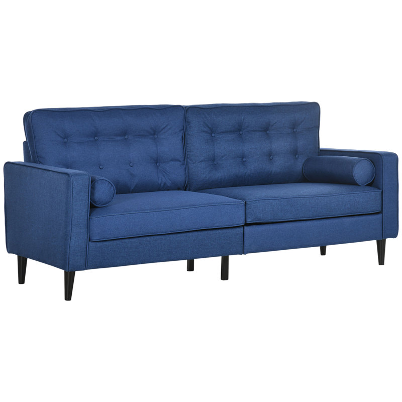 Canapé Chesterfield 80,3 po, Polyester bleu