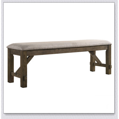 Raven Wood Fabric Upholstered Dining Bench