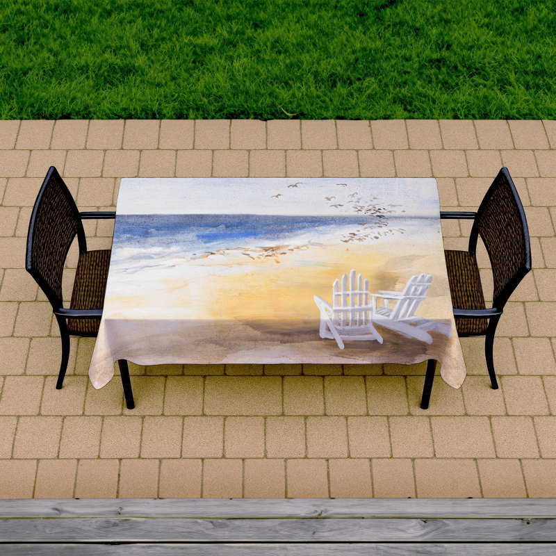 Coastal Blue Tablecloth | Day at the Beach Home Decor