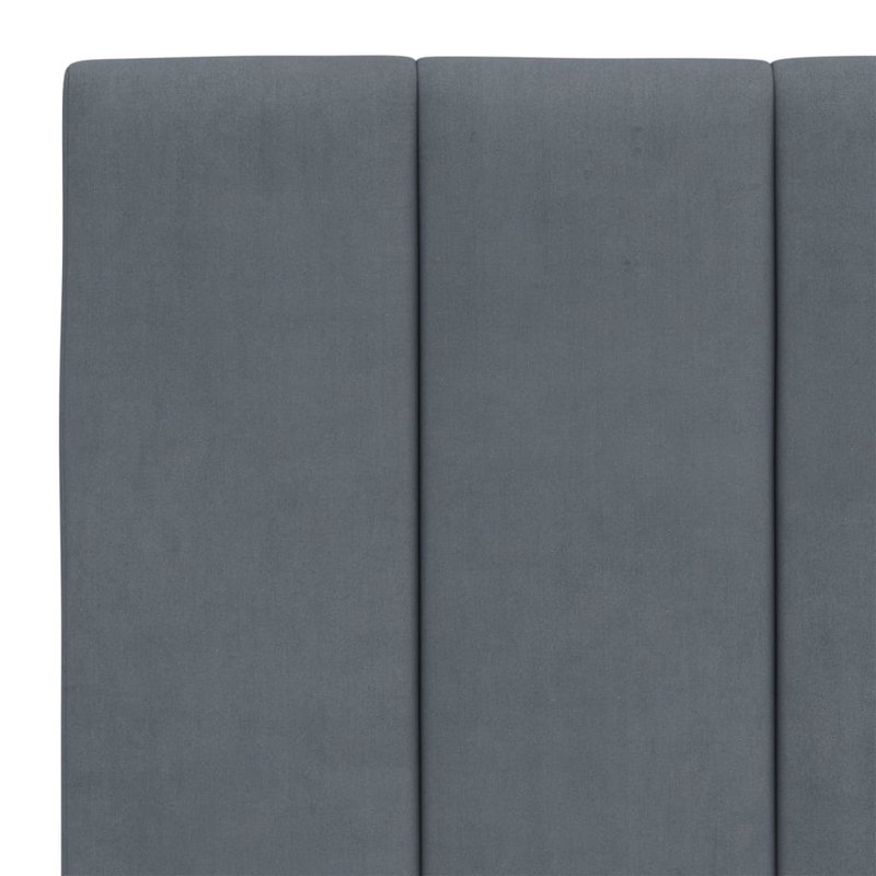 vidaXL Headboard Cushion Hanko Dark Grey 137 cm Velvet, Dark Gray, Full