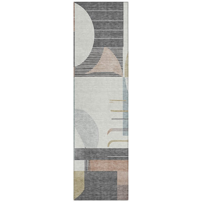 Machine Washable Indoor/Outdoor Chantille ACN1694 GeometricRug