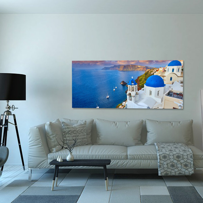 Escape To Santorini Print, Aluminum