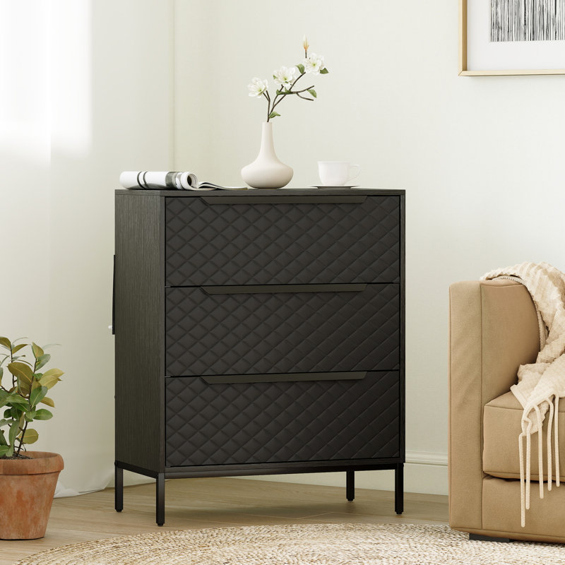 59.5cm W 3 - Drawer Chest of Drawers, Black