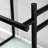 Kingston Brass Fauceture Stainless Steel Console Sink Base with Glass Shelf-52102617