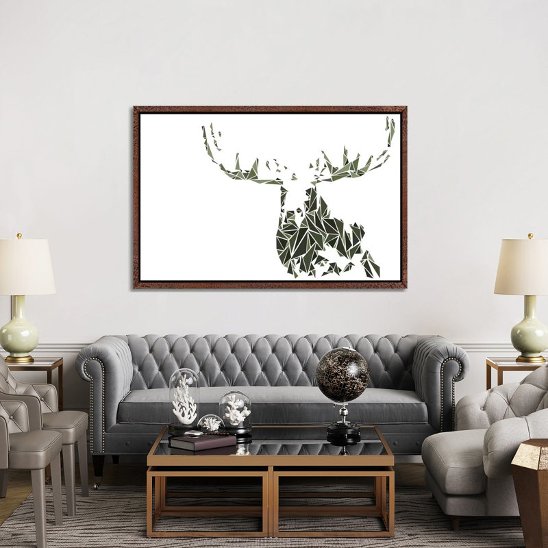 Moose by Cristian Mielu - Gallery-Wrapped Canvas Giclée on Canvas, Brown Framed, 152.5 cm H x 101.5 cm W