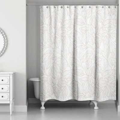 Rideau de douche simple à motif floral deralyn