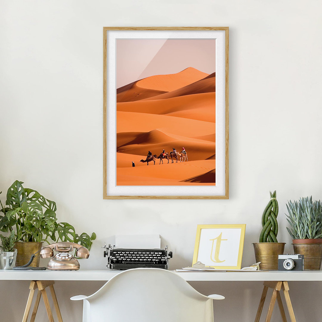 Gerahmtes Papierbild Namib Desert