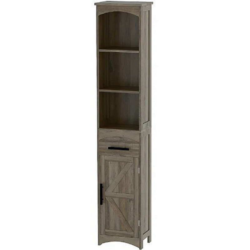 Narrow Cabinet,Tall Slim Bathroom Storage Cabinet, Gray