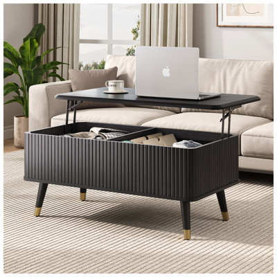 Mid Century Modern Lift Top Coffee Table With Storage,multi-functional Center Table For Living Room