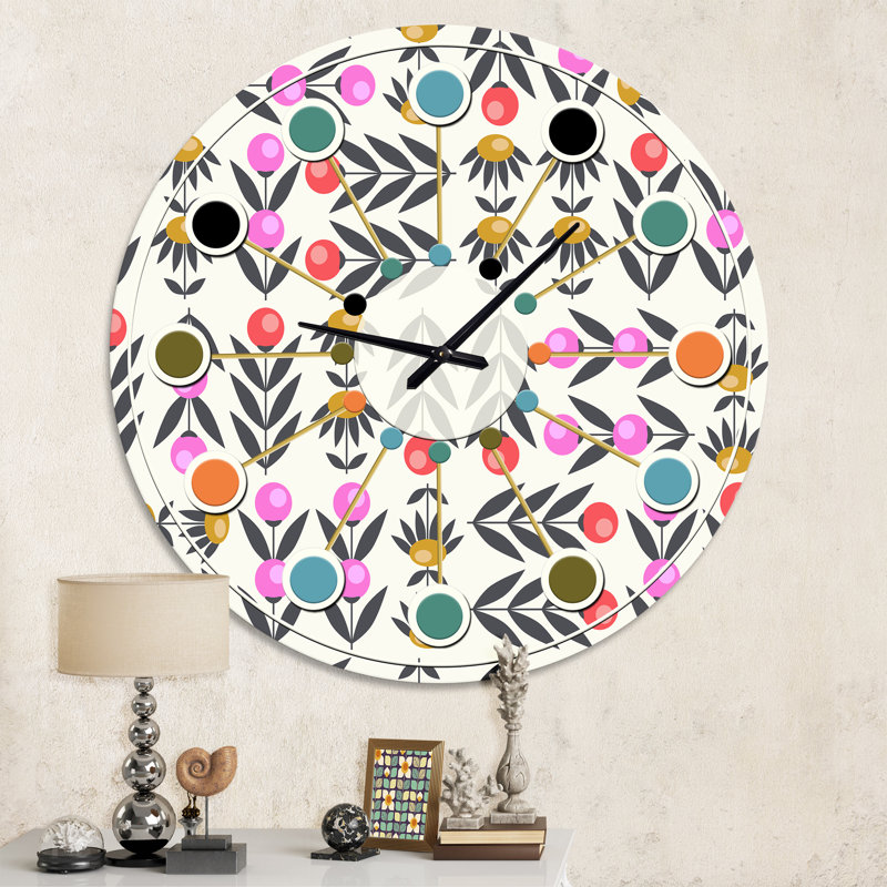 Horloge murale rétro Mid-Century, Moyenne