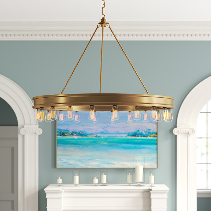Ralph Lauren Roark 20 Light Chandelier, Polished Nickel