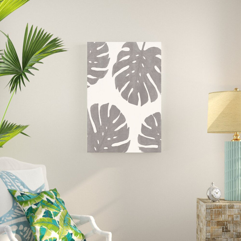 Grande taupe-feuilles-reproduction d’art sur toile tendue, H 48 po x l 32 po