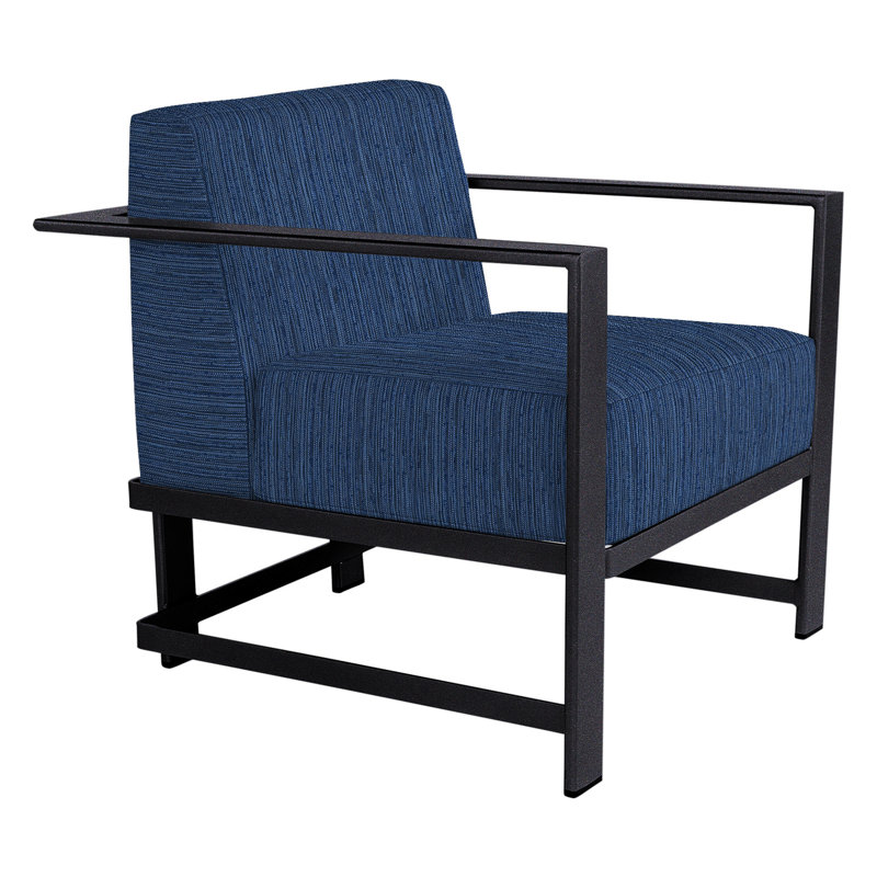Studio Outdoor Lounge Chair, Graphite, Flagship Stone Sunbrella®