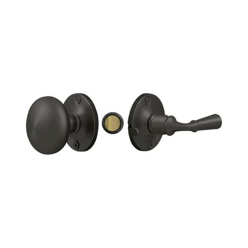 Deltana SDL980U10B Storm Door Latch, Round, Tubular Lock in Oil-rubbed Bronze, Oil-Rubber Bronze