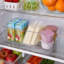 Bac de rangement transparent en plastique PET, contenant de rangement empilable pour réfrigérateur, garde-manger, cuisine