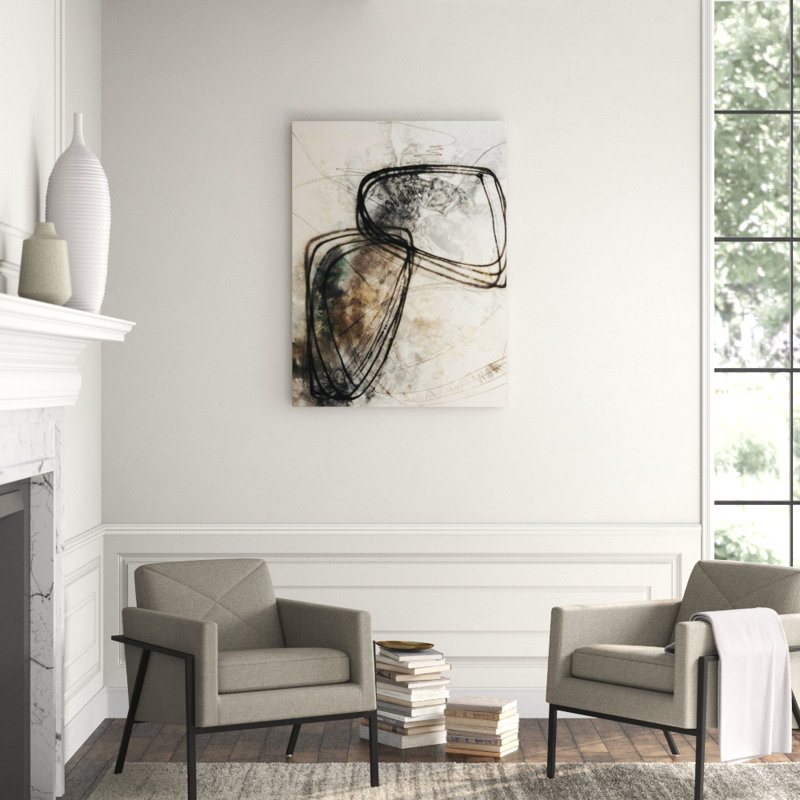 Eclipse I Print, White Framed Canvas, 48" H x 36" W x 1.5" D
