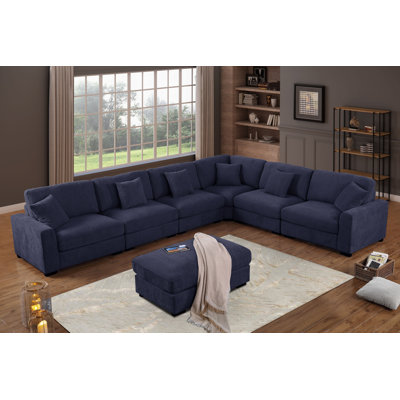 Canapé modulaire en coin 9 pièces Chenille