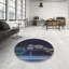 Tapis géométrique bleu marine / gris-1589162888