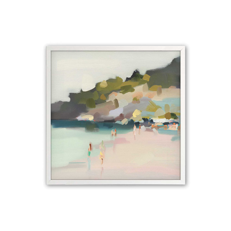 «Sandy Spectrum V2 (Square)», impression encadrée sur papier par Azure Artisanal Studio, Or brossé