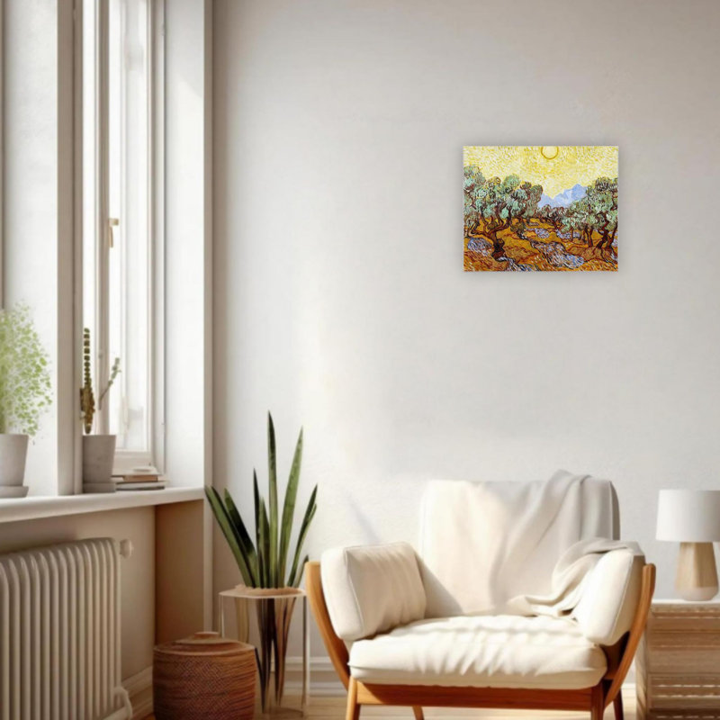 "Olive" avec toile jaune sans cadre 12 "x 16"