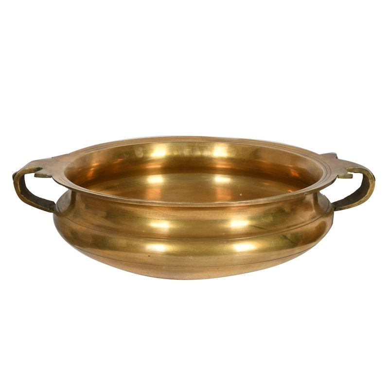 Bol décoratif en métal Deandria, H 6,2 po x l 6 po x P 3,5 po