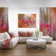 Sunlight Over Small Red Flowers - Reproduction de photo sur toile tendue-19241379