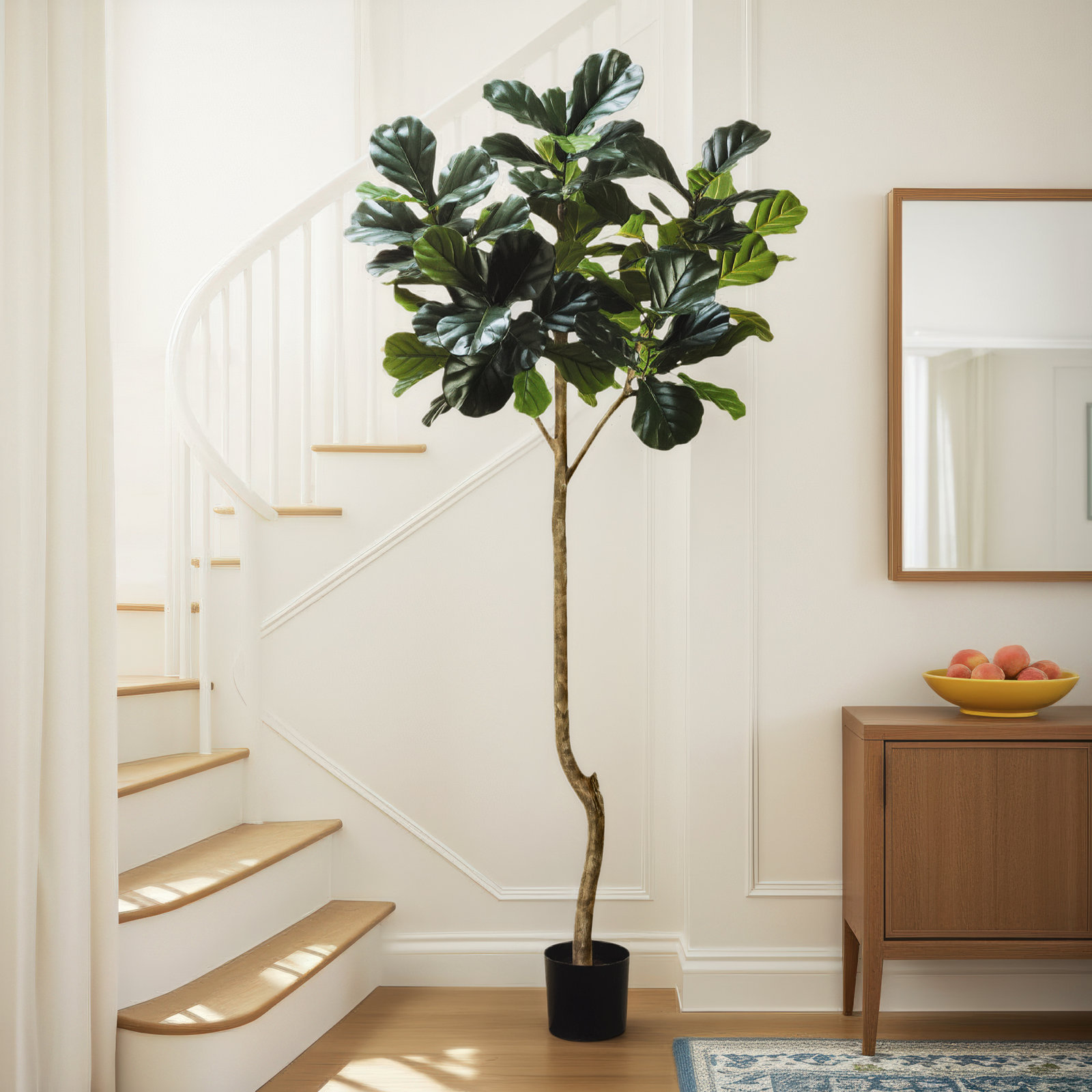 Elspeth 7' Faux Fiddle Leaf Fig Tree in Liner