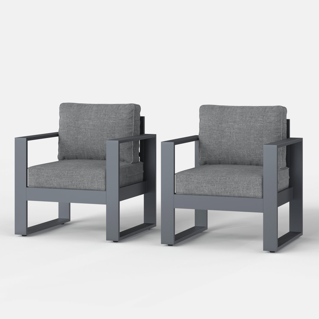 Nafiso Metal Outdoor Lounge Chair LayinSun Frame Color/Cushion 