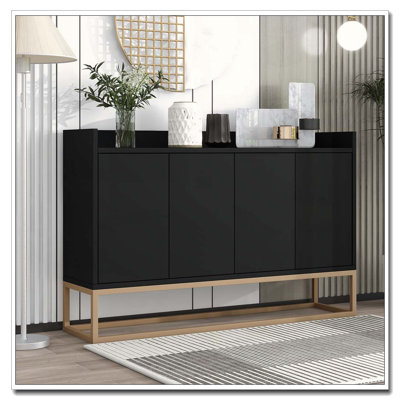 Elegant Sideboard with Push-to-Open Doors and Adjustable Shelves