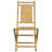  Bistro Set Natural Bamboo Foldable Square Rustic