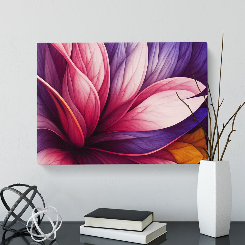 Wondrous Flowers Abstract - Wrapped Canvas Print, 35cm H x 50cm W x 3cm D