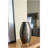 9.5x5.5x12" Aluminum Layered Chisel Oval Vase