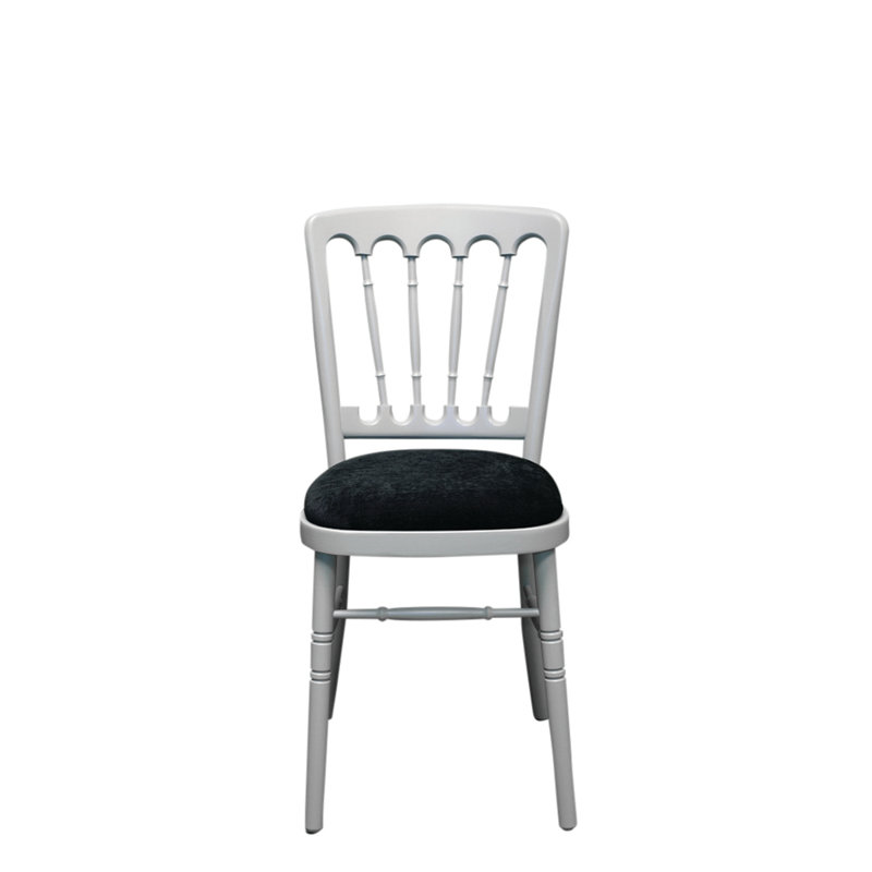 Arroyo 43cm H Polyester Blend Upholstered Slat Back Side Chair, Black, Grey