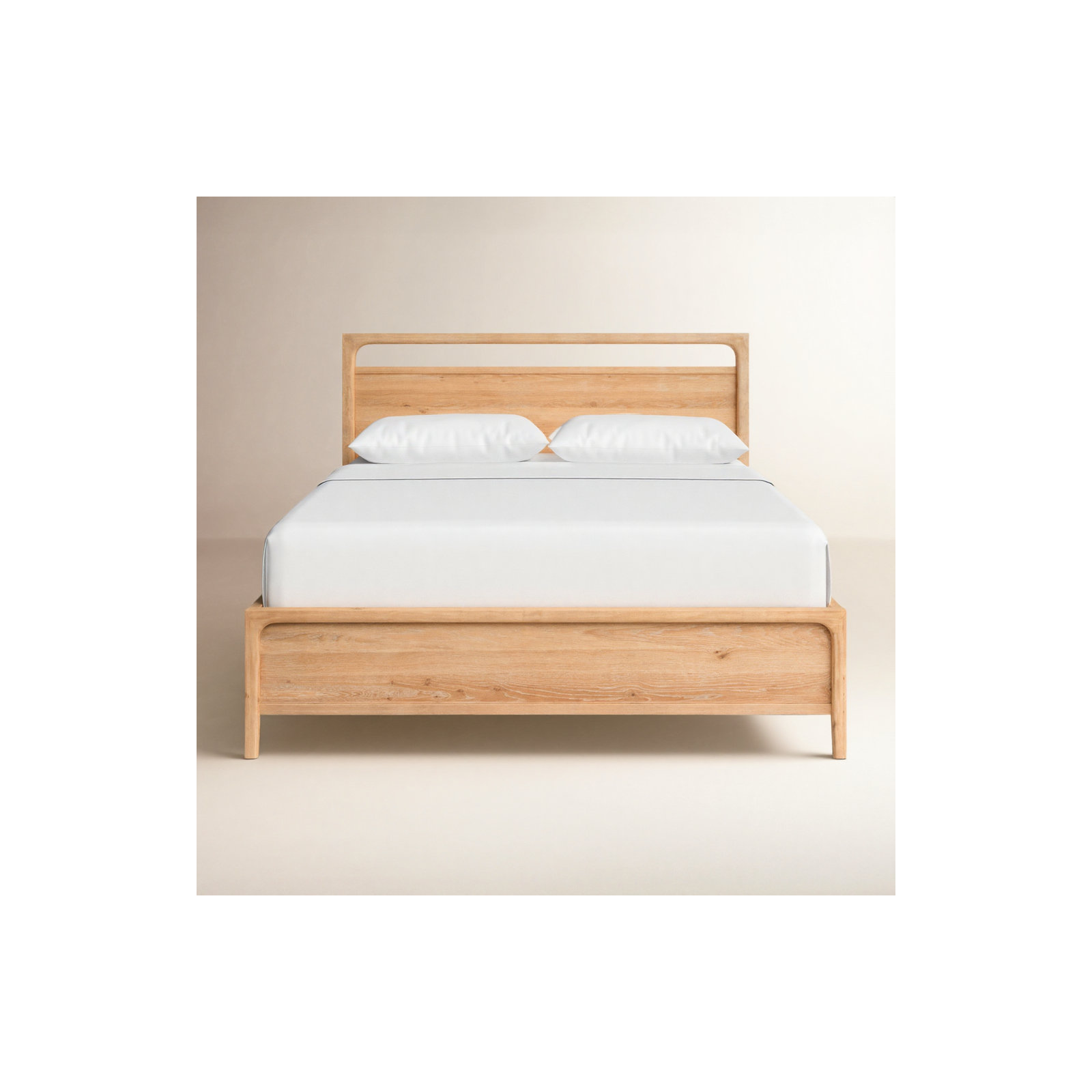 Rory Solid Wood Panel Bed, Queen