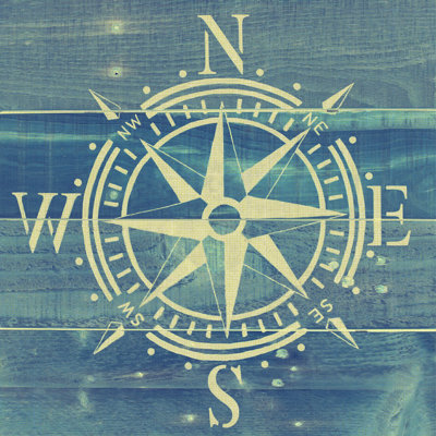 " Nautical Compass " Graphic Art Print