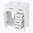 30" White Bathroom Vanity with Ceramic Sink